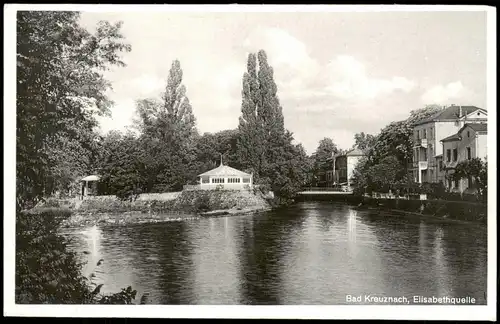 Ansichtskarte Bad Kreuznach Elisabethquelle 1953