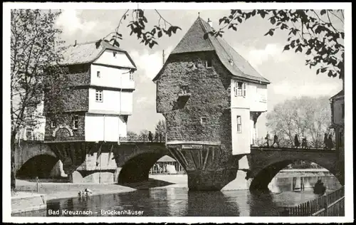 Ansichtskarte Bad Kreuznach Brückenhäuser 1953
