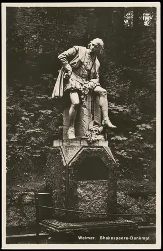 Ansichtskarte Weimar Shakespeare-Denkmal 1935