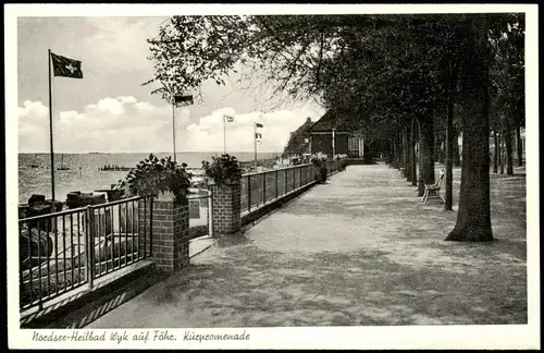 Ansichtskarte Wyk (Föhr) Kurpromenade 1956