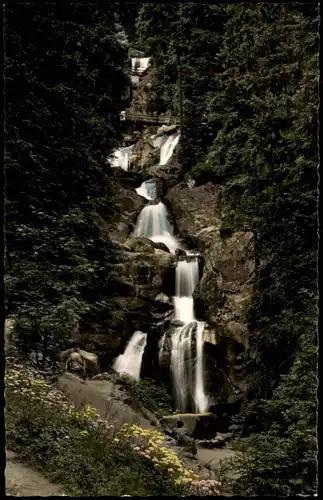 Ansichtskarte Triberg im Schwarzwald Kaskaden-Wasserfall, Colorfotokarte 1963