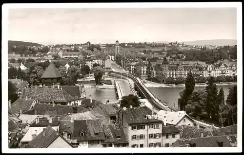 Ansichtskarte Konstanz Stadt und Brücken 1957