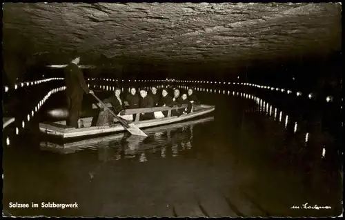 Ansichtskarte Berchtesgaden Salzbergwerk - Boot 1959