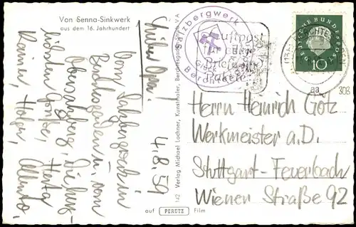 Ansichtskarte Berchtesgaden Salzbergwerk - Boot 1959