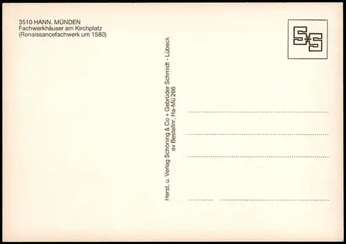 Hannoversch Münden Hann. Münden Fachwerkhäuser am Kirchplatz 1981