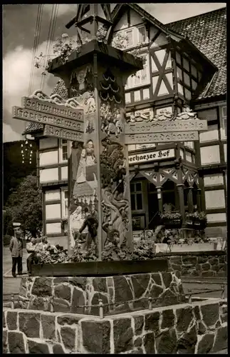 Ansichtskarte Bad Grund (Harz) Geschnitzter gestalteter Wegweiser 1961