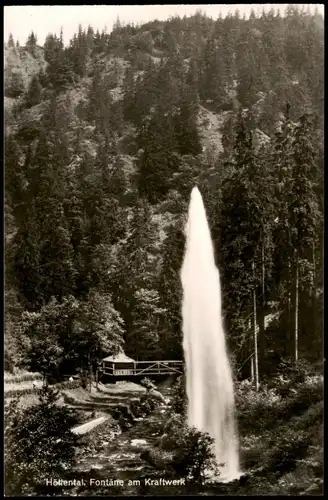 Hof (Saale) Höllental (Frankenwald), Fontäne und Kraftwerk 1955