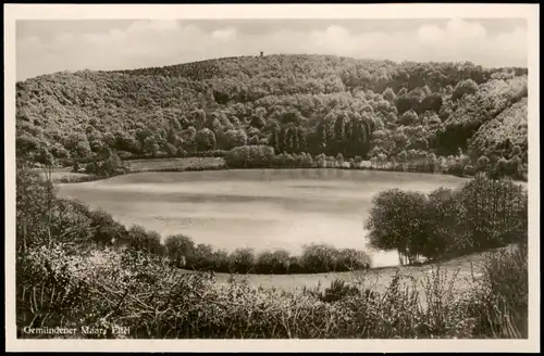 Ansichtskarte Daun Eifel Gemündener Maar, Eifel 1955