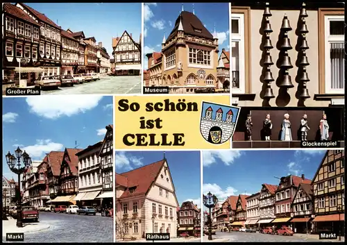 Ansichtskarte Celle Großer Plan, Museum, Markt 1977
