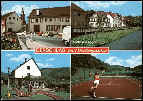 Derschlag-Gummersbach Straße, Aggerpartie, Tennisspielerin Platz 1983