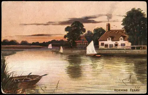 Postcard Portsmouth HORNING FERRY 1906