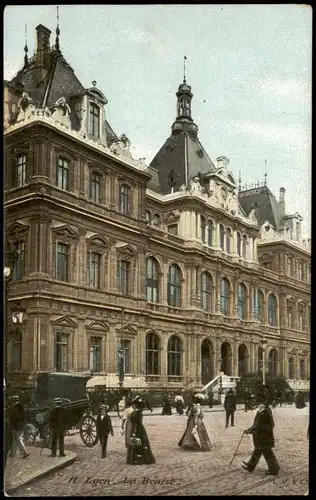 CPA Lyon Feine Herrschaften La Bourse 1909