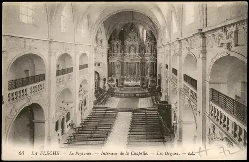 CPA La Flèche Le Prytanée. - Intérieur de la Chapelle. 1922