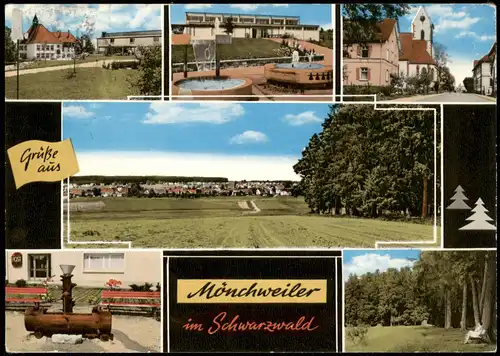 Mönchweiler (Schwarzwald-Baar-Kreis) Stadt, Halle, Straßen uvm 1978