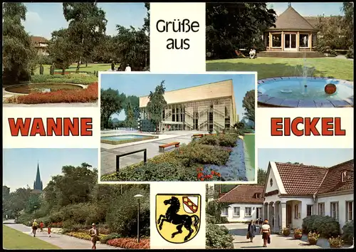 Ansichtskarte Wanne-Eickel-Herne Halle, Pavillon, Stadtpark 1982