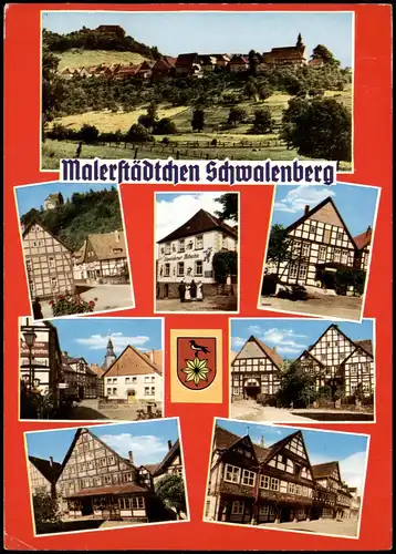 Schwalenberg-Schieder-Schwalenberg Mehrbild-Karte: Fachwerkhäuser 1982
