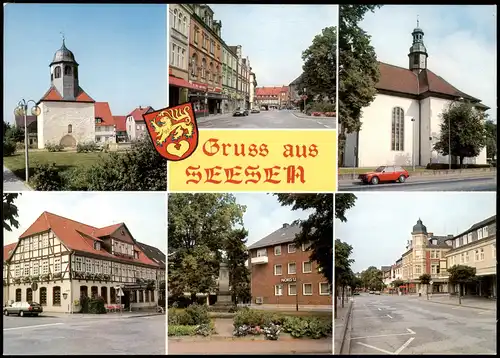 Ansichtskarte Seesen Kirche, Straße, Bank Nord LB 1992