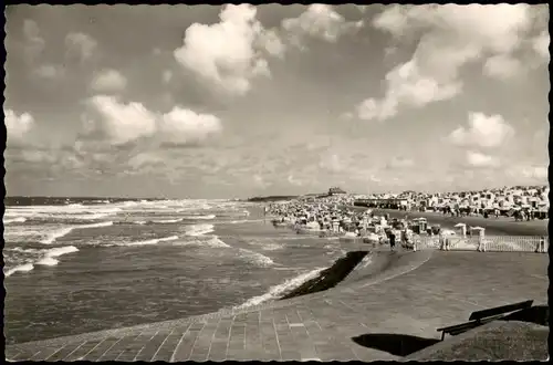 Ansichtskarte Norderney Strand, Bebauung# 1954