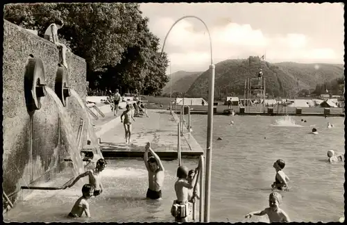 Ansichtskarte Bad Hönningen Schwimmbad 1959