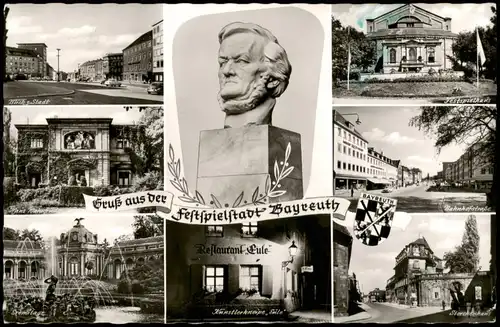 Ansichtskarte Bayreuth MB: Straße, Plätze, Gasthaus 1961