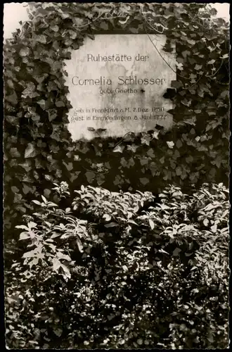 Ansichtskarte Emmendingen Ruhestätte der Cornelia Schlosser geb Goethe 1963