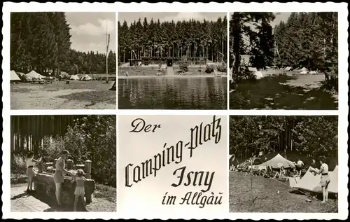Ansichtskarte Isny Mehrbild: Camping-Platz 1963