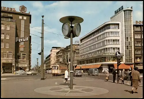 Ansichtskarte Hannover Blick vom Cafe Kröpcke, Straßenbahn 1968
