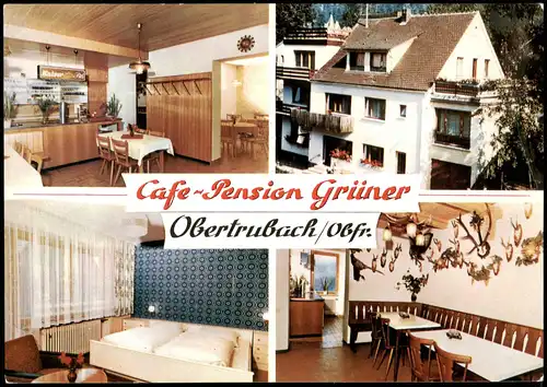 Ansichtskarte Obertrubach Cafe-Pension Grüner 1972