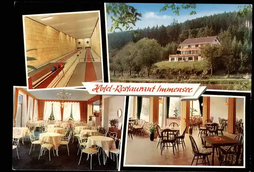 Ansichtskarte Ronshausen 12.016 Hotel-Restaurant Immensee Kegelbahn 1973