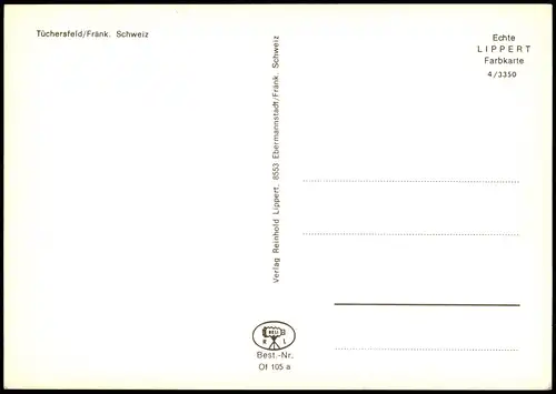 Ansichtskarte Tüchersfeld-Pottenstein Fachwerkhaus Felsen 1974