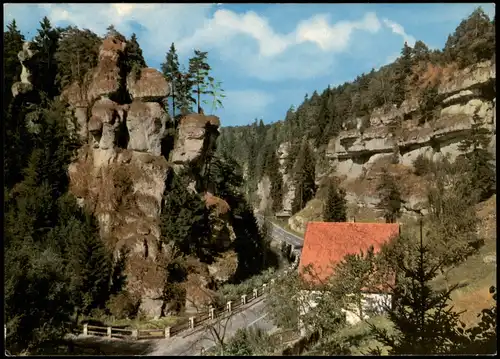 Ansichtskarte Schüttersmühle-Pottenstein Felsenpartie 1972