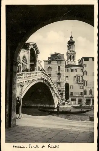 Cartoline Venedig Venezia Ponte di Rialto Brücke 1936/1934