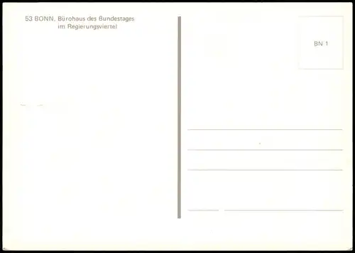 Ansichtskarte Bonn Bürohaus des Bundestages VW Käfer, Audi 1975