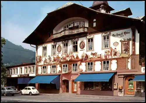 Oberammergau Geburtshaus des Heimatdichters Ludwig Thoma VW Käfer 1993