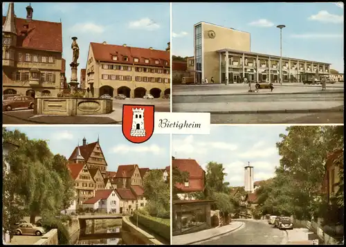 Ansichtskarte Bietigheim-Bietigheim-Bissingen Straße, VW-Käfer 1972
