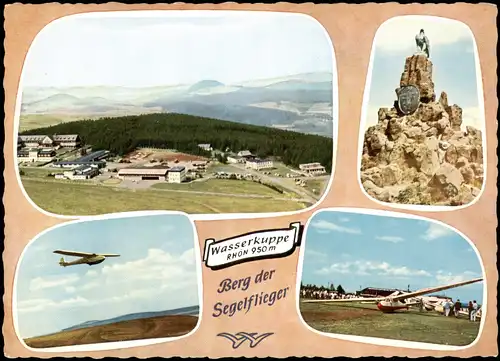 Ansichtskarte Gersfeld (Rhön) Wasserkuppe, Segelflugzeug 1965