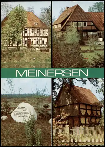 Ansichtskarte Meinersen Rathaus, Gedenkstein, Erholungsheim 1987