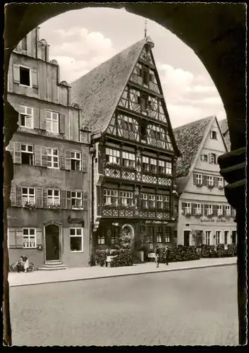 Ansichtskarte Dinkelsbühl Straßenpartie Deutsches Haus 1958