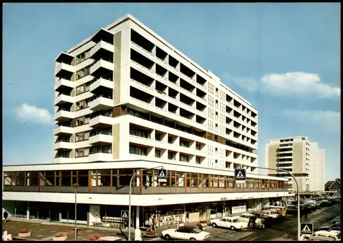 Ansichtskarte Westerland-Sylt Hotels und Autos 1978