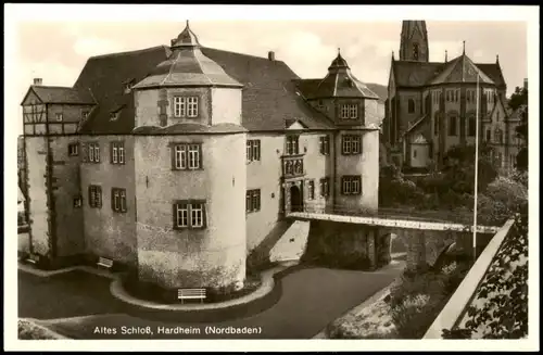 Ansichtskarte Hardheim Altes Schloss (Castle) in Nordbaden 1954