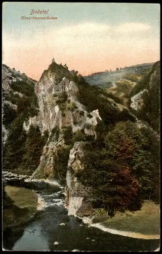 Ansichtskarte Treseburg Heuscheunenrücken im Bodetal Harz 1910