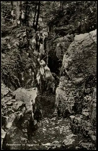 .Nordrhein-Westfalen Felsenmeer im Sauerland Teufelsschlucht 1959