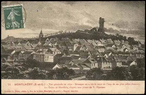 CPA Montlhéry MONTLHÉRY Vue générale en 1870 1916