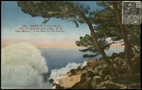 Menton Mentoun/ Mentone Panorama-Ansicht; Vue du Cap Martin 1920