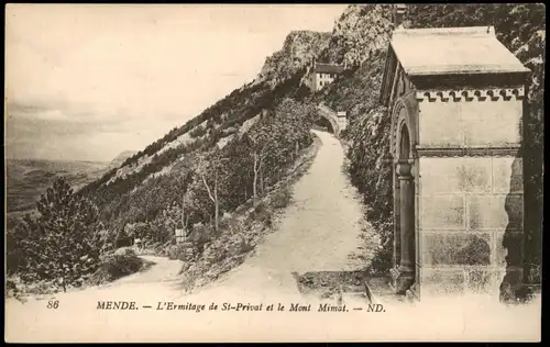 CPA .Frankreich MENDE Ermitage de St-Privat et le Mont Mimat 1910