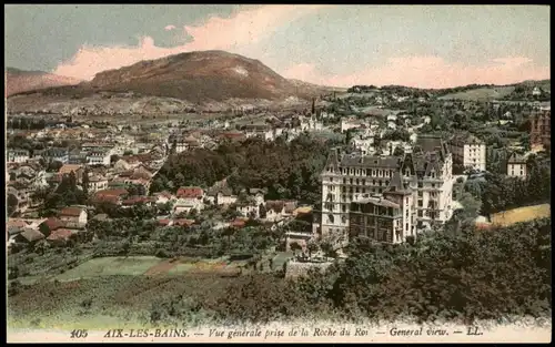 Aix-les-Bains Panorama, Vue générale prise de la Roche du Roi 1910