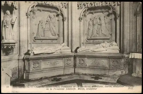 CPA Dreux Chapelle Saint-Louis; Skulpturen-Relief 1910