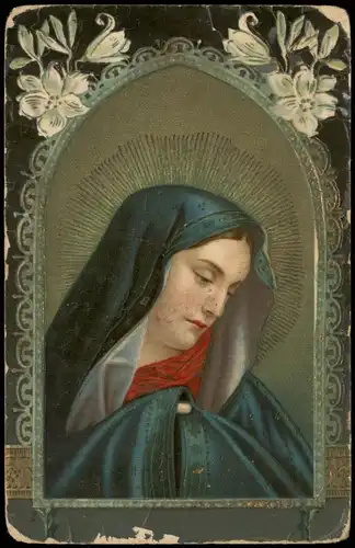 Ansichtskarte  Religion & Kirche Bild einer Heiligen Religiöse Motiv-AK 1910