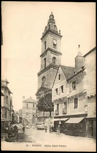 CPA Vannes Eglise Saint-Patern; Kirche Strassen Partie 1910