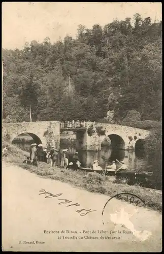 CPA Dinan Pont de Léhon et Tourelle du Château de Beauvais 1908